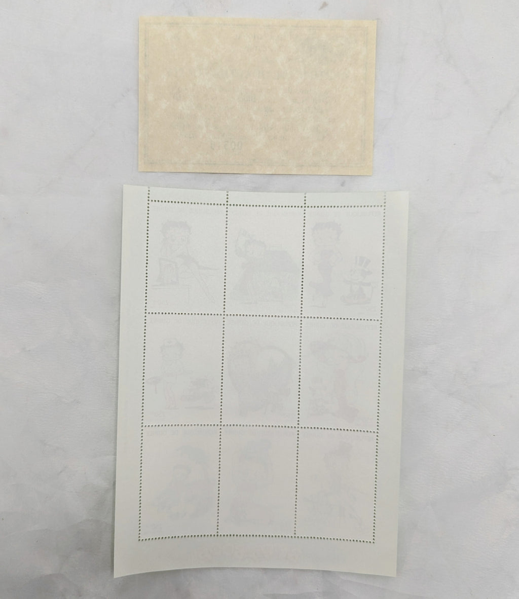 1998 Betty Boop Bamboo Island Commemorative Stamp Sheet image 2