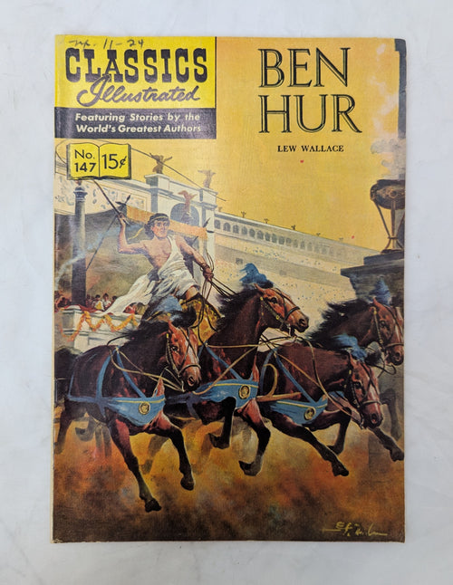 1958 Classics Illustrated Ben Hur By Lew Wallace No. 147 Comic Book