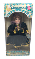 1998 Vanessa Ricardi Limited Edition Porcelain 16" Vanessa Doll Holiday Velvet