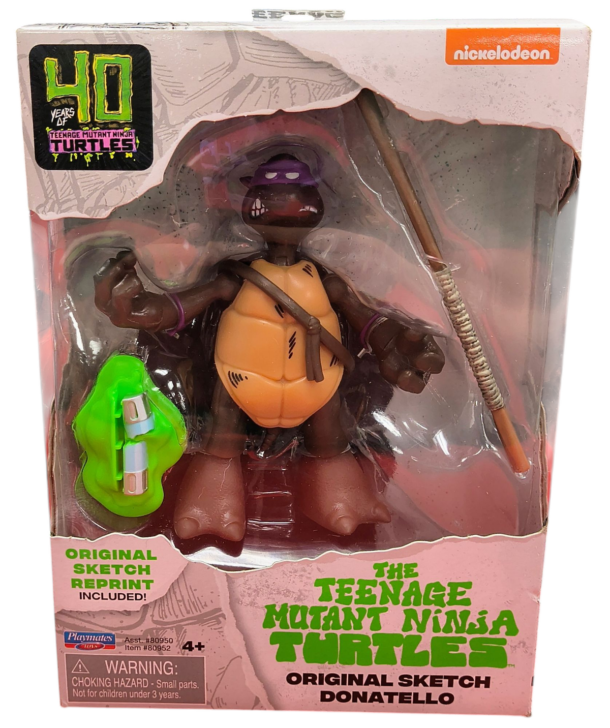 TMNT Teenage Mutant Ninja Turtles 40th Original Donatello Sketch 4.5” Figure
