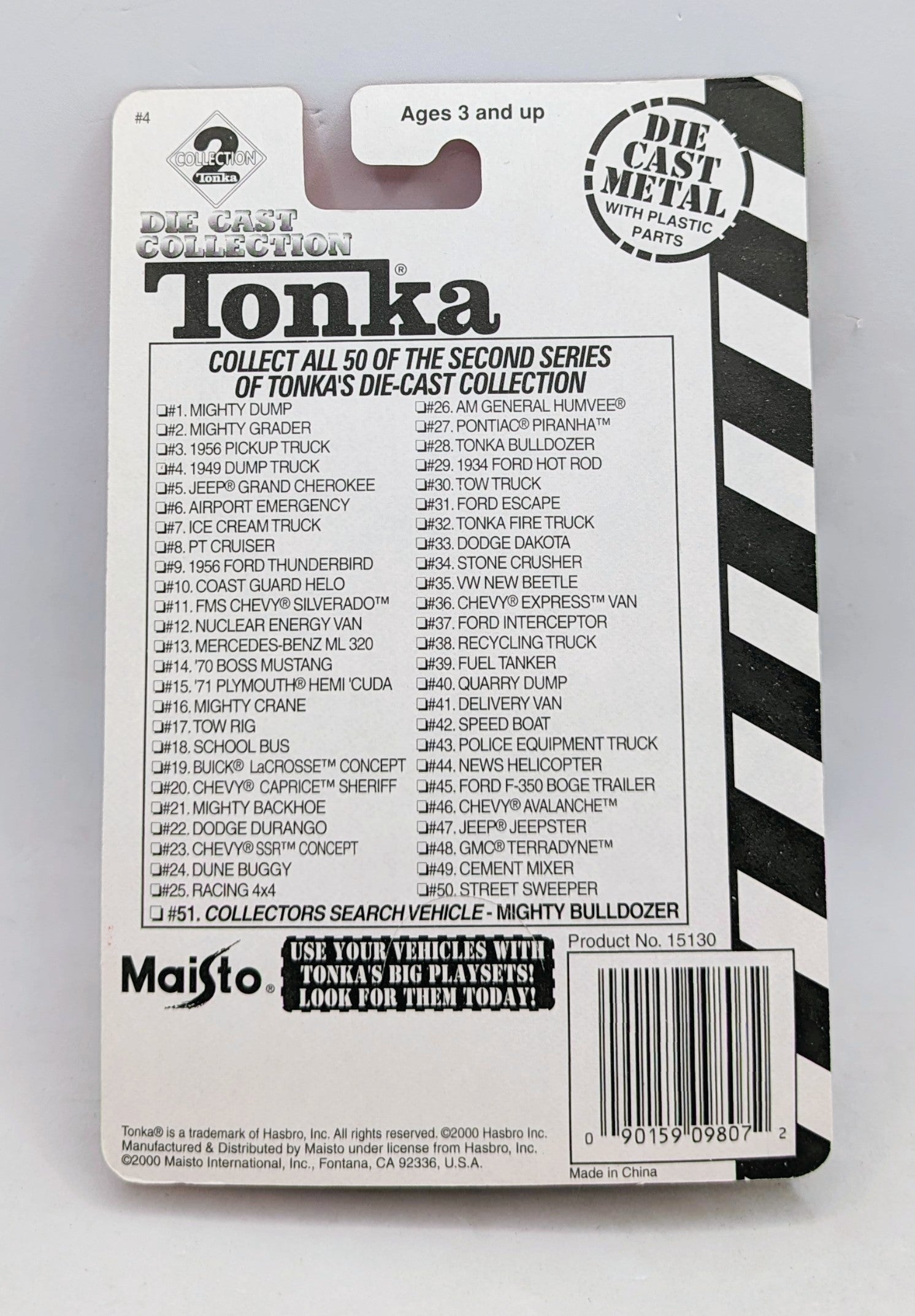 2000 Maisto Tonka 1949 Dump Truck #4 1:64 Scale image 2