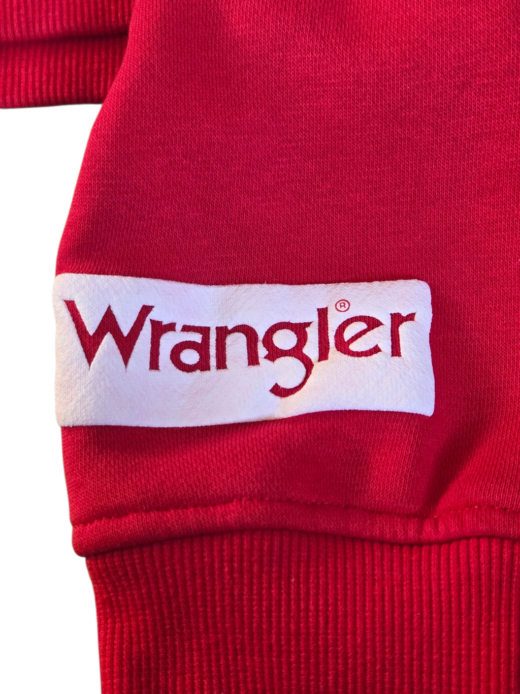 Wrangler Retro Red Long Live Cowboys Pullover Sweatshirt Cowgirl Western Small image 3