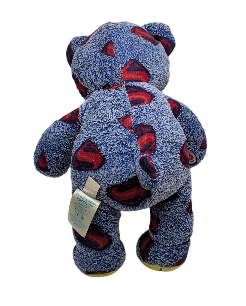 2015 Build-A-Bear Superman Print Bear Plush Stuffed Animal 18inch image 2