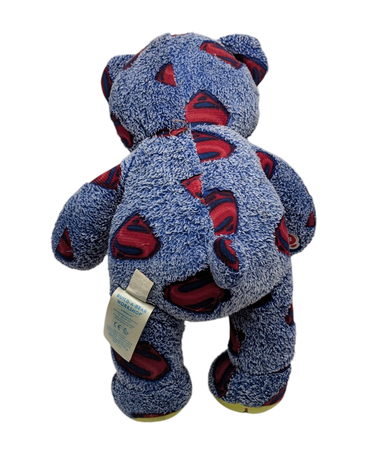 2015 Build-A-Bear Superman Print Bear Plush Stuffed Animal 18inch image 2
