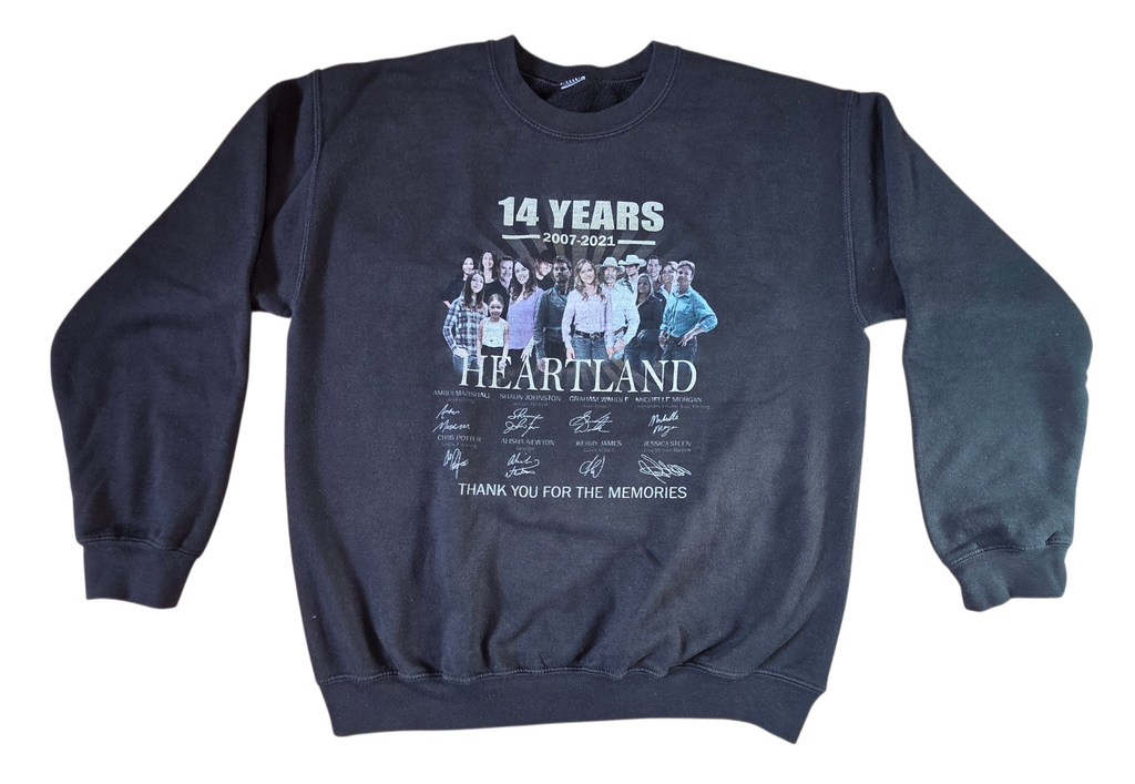 Heartland TV Show 14 Years 2007-2021 Cast Sweatshirt Black Size XL