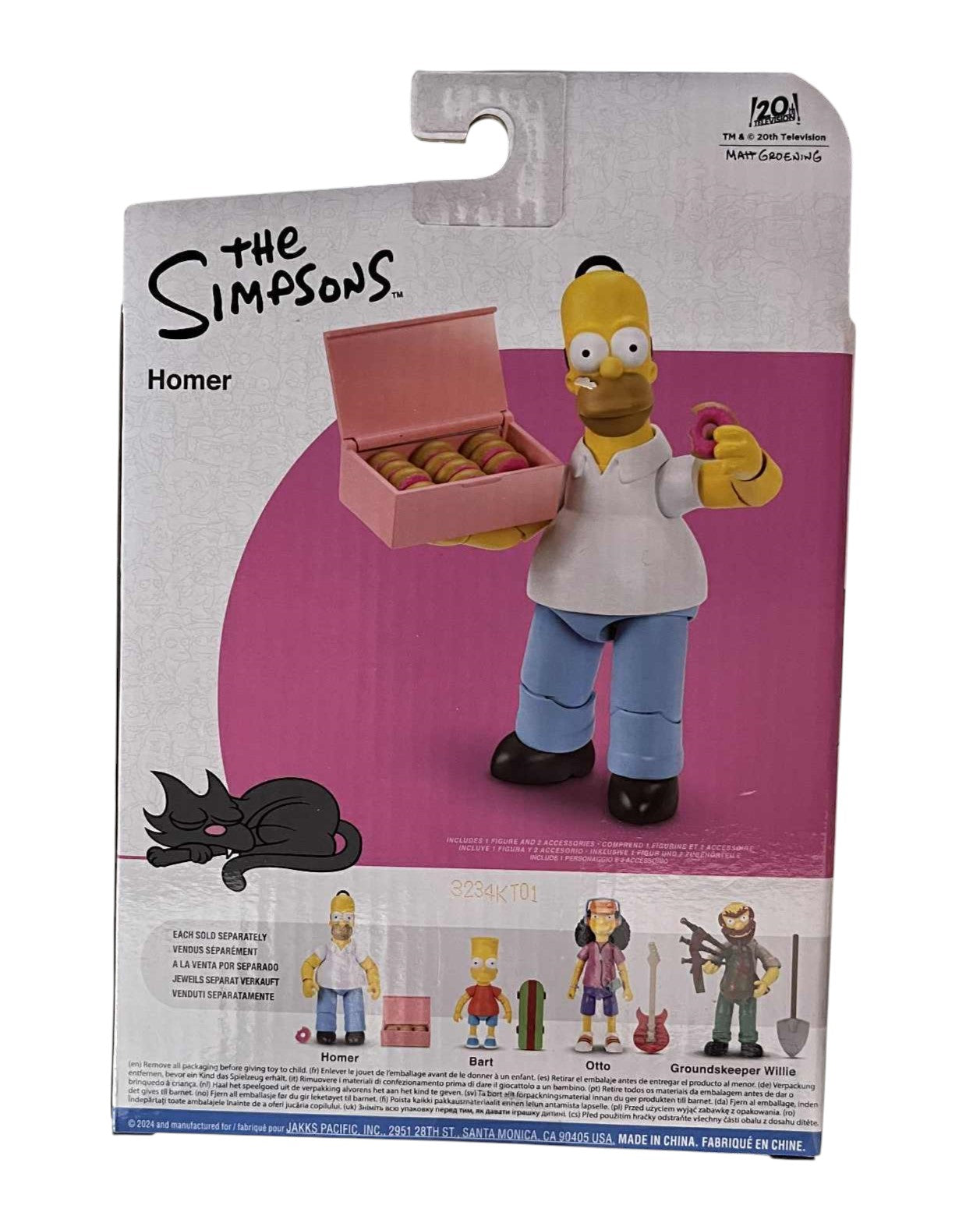 2024 Jakks Pacific The Simpsons Homer Simpson 5" Figure w/ Donuts image 2