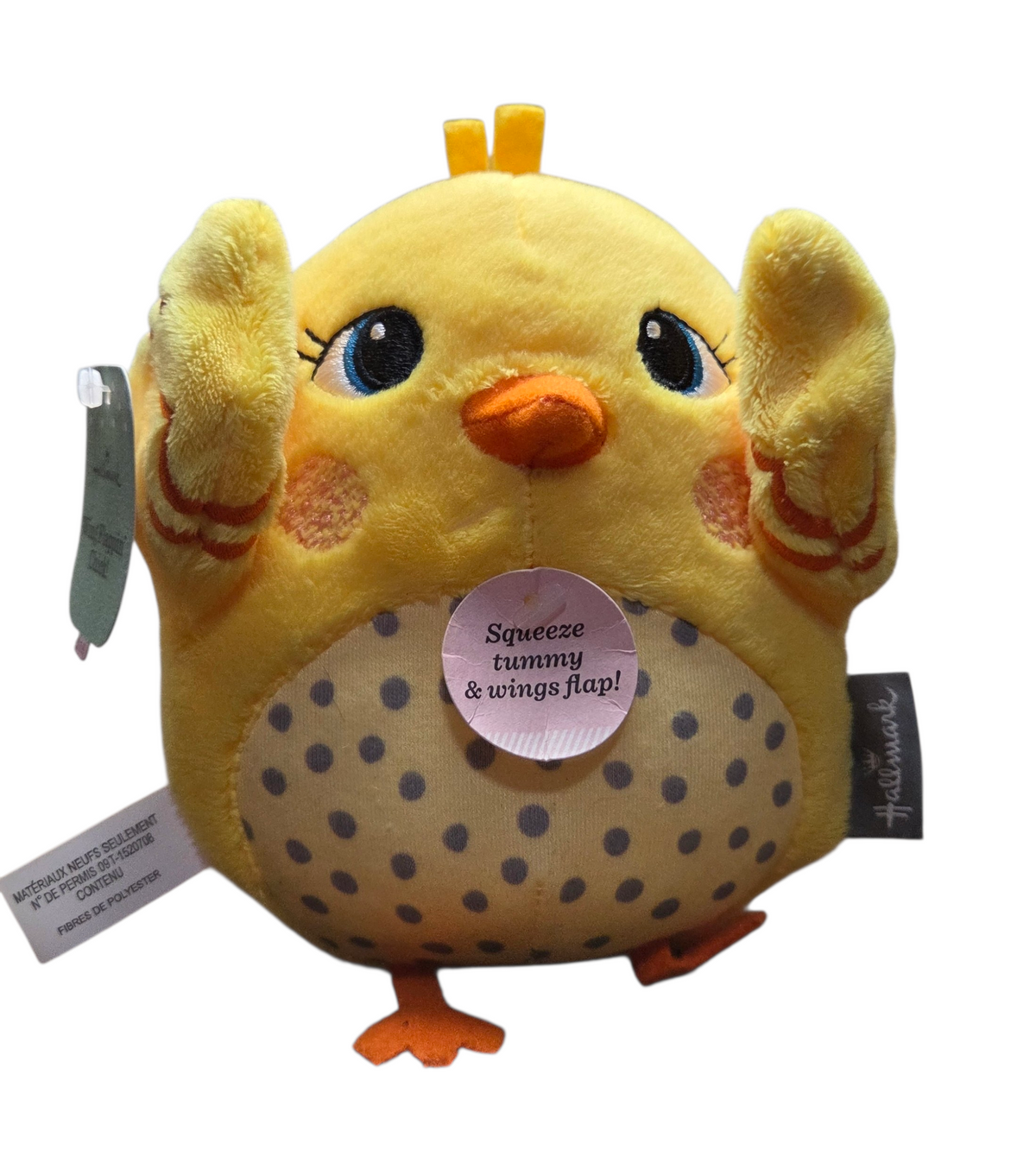Hallmark Wing Flappin Chick Plush - Squeeze Tummy Wings Flap