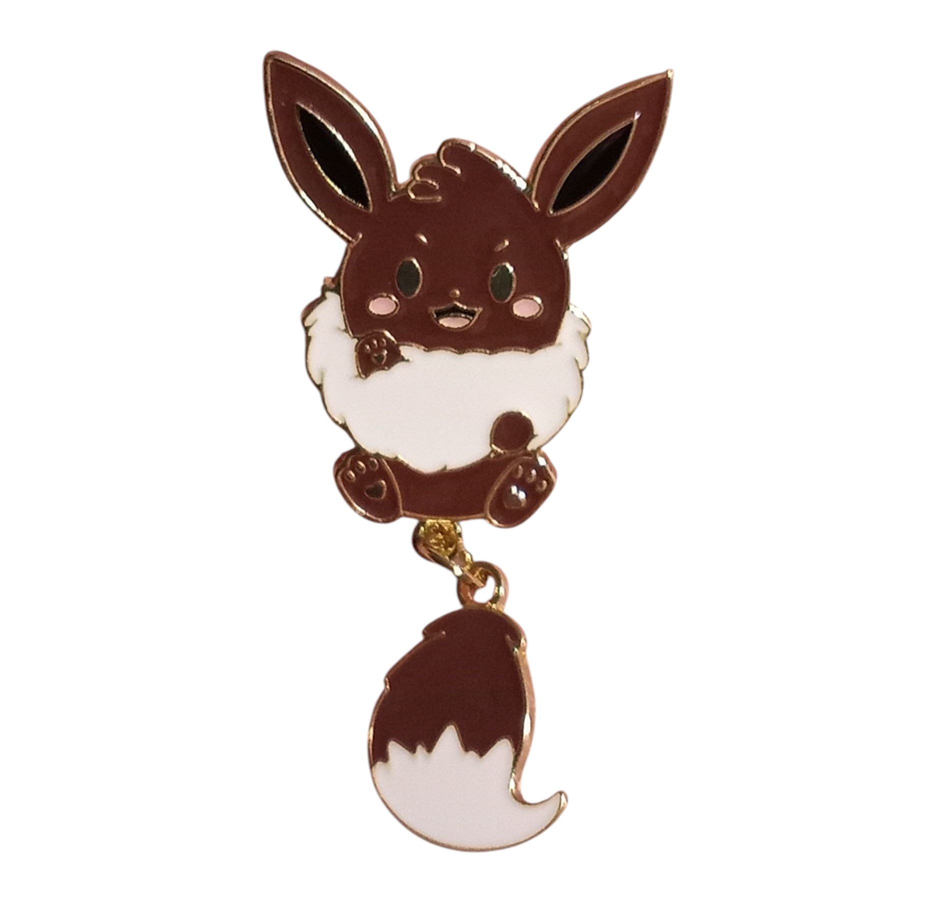Nintendo Pokemon Cute Eevee Dangle Enamel Pin