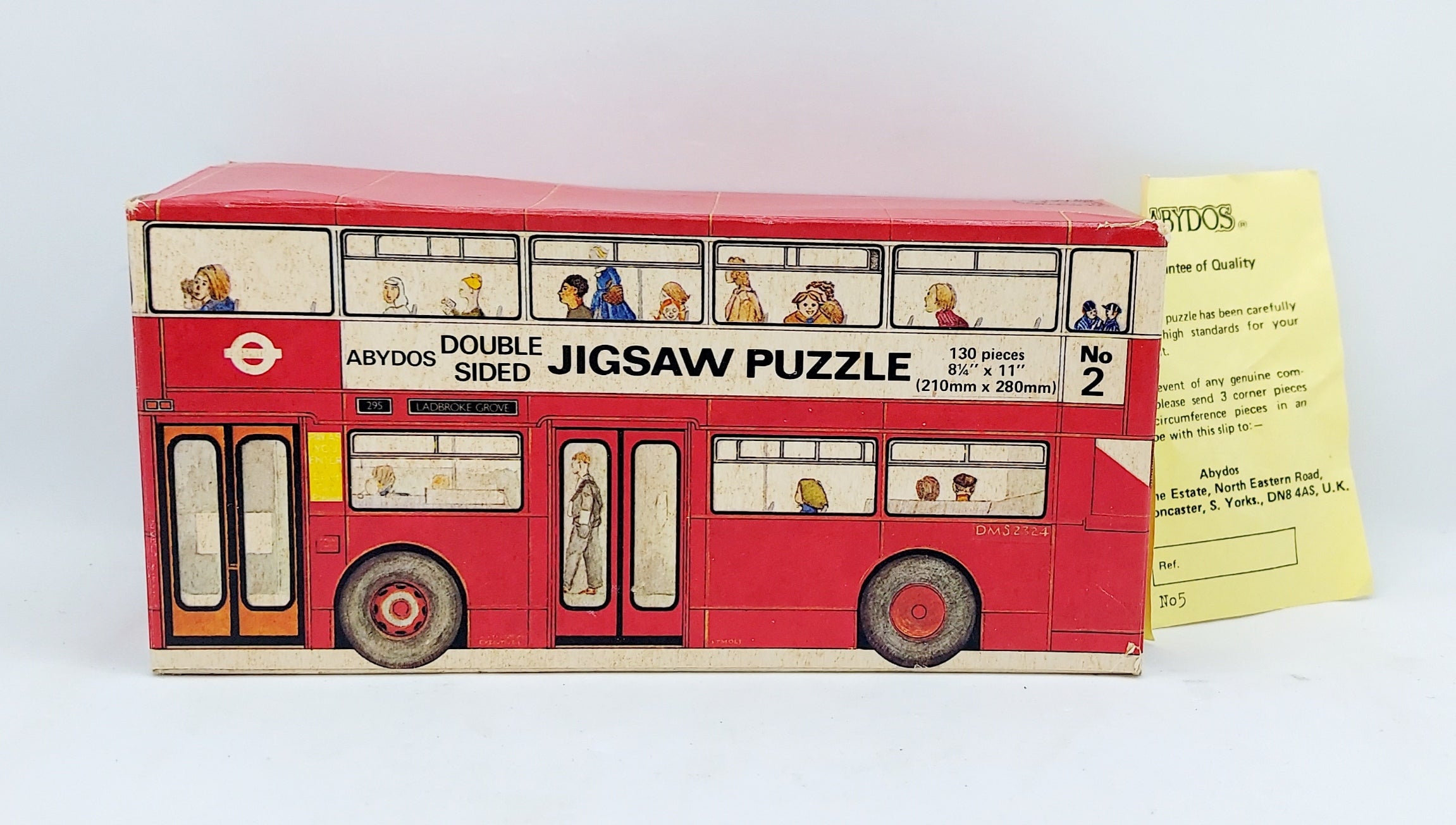 Vintage Abydos Double Decker Bus Double Sided Jigsaw Puzzle No. 2