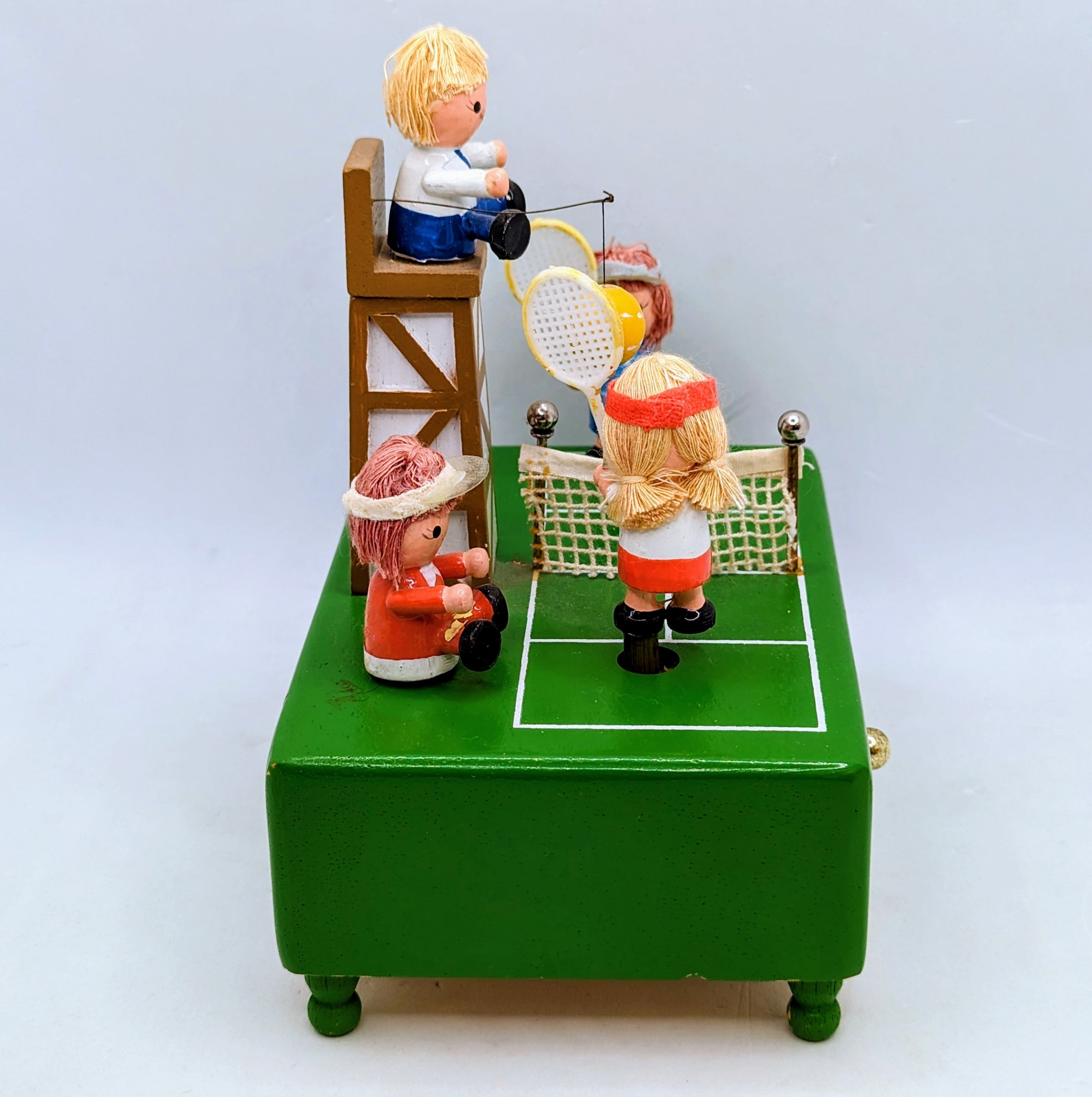 1982 Enesco Handcrafted Music Box Tennis In The Good Old Summer Time image 3