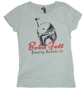 Star Wars The Book Of Boba Fett Bounty Hunter Helmet Mint Green Girls T-Shirt XL