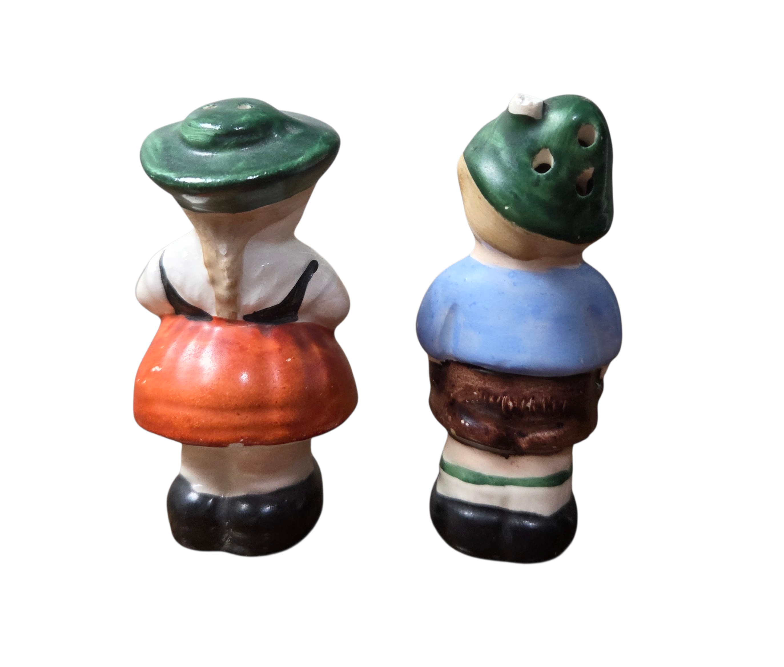Vintage Goebel Hummel German Salt And Pepper Shakers Bavarian Boy and Girl image 2