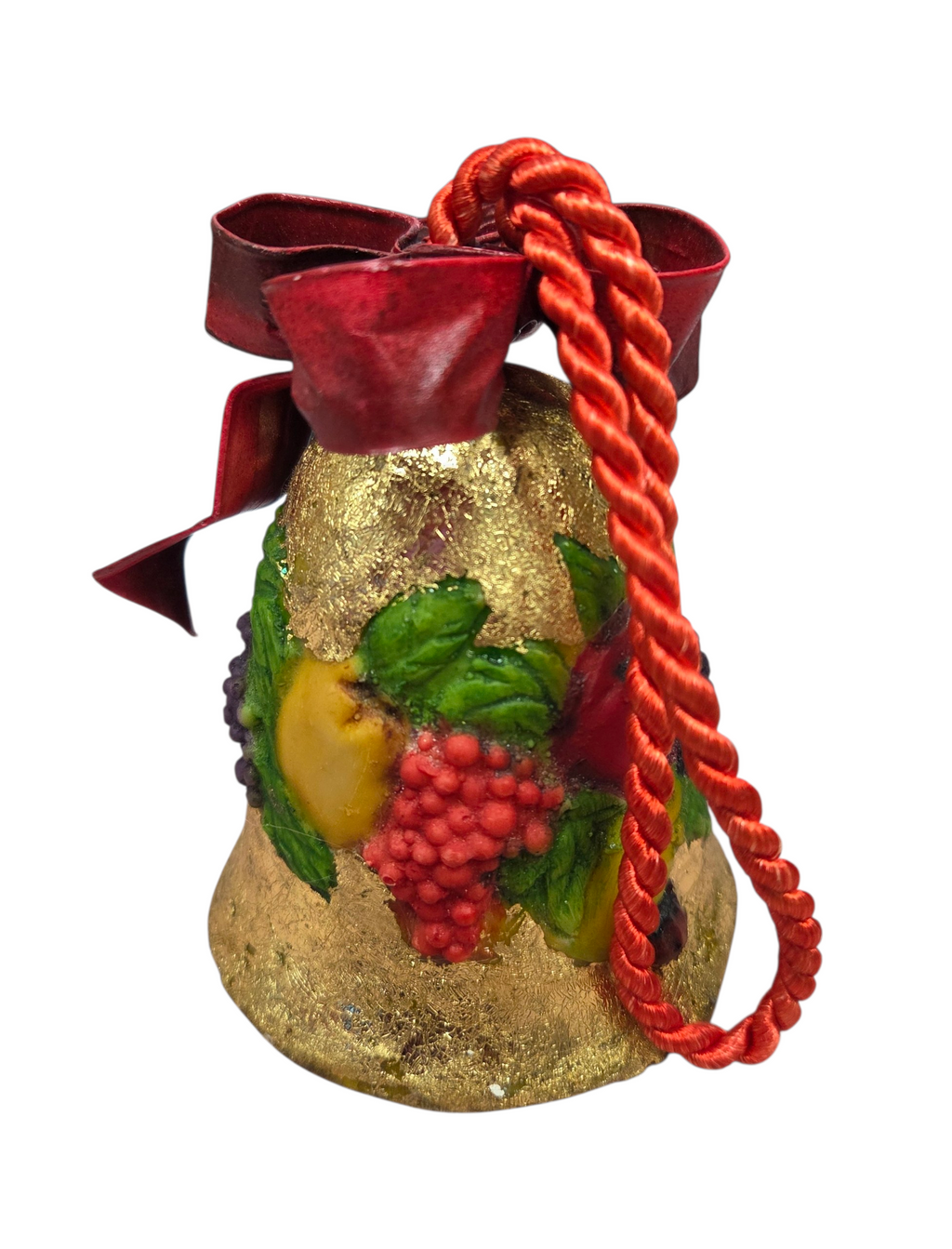 Department 56 Della Robia Fruit Bell Mache Christmas Ornament image 2