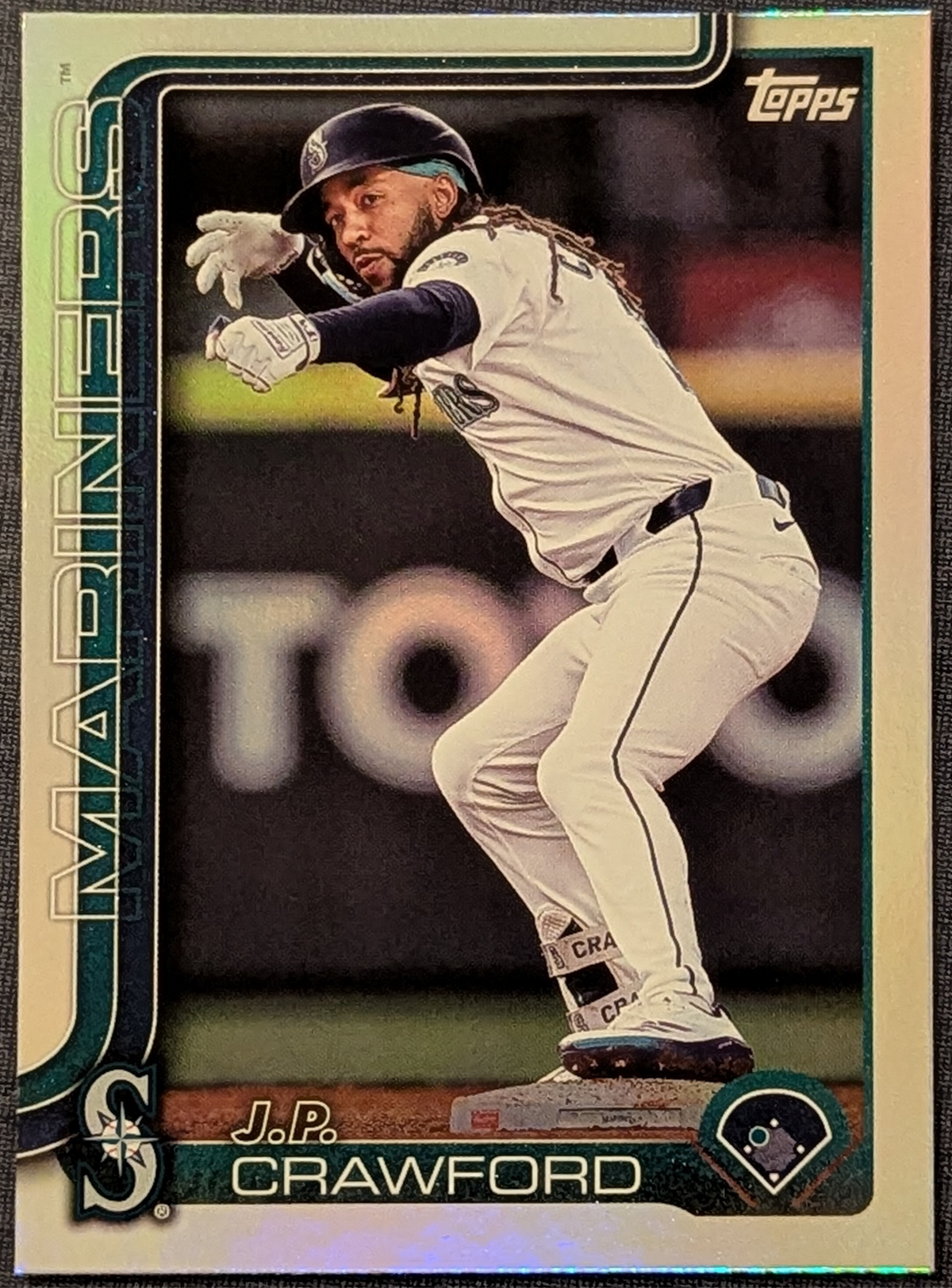 2025 Topps Series 1 #298 JP Crawford Rainbow Foil Seattle Mariners