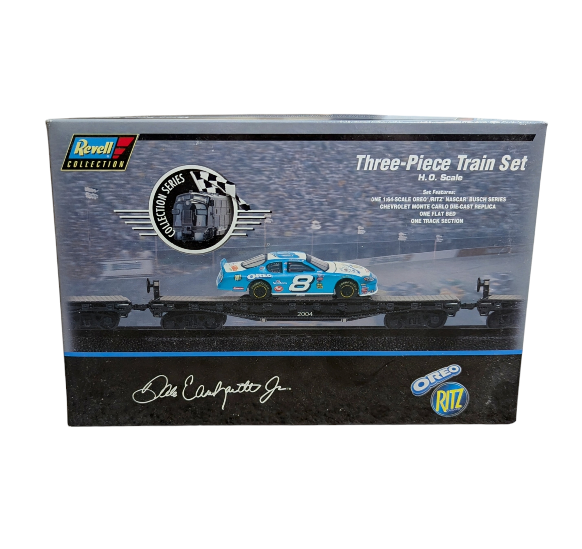 2004 Revell Dale Earnhardt Jr. #8 Oreo Ritz 3 Piece Train Set H.O. Scale