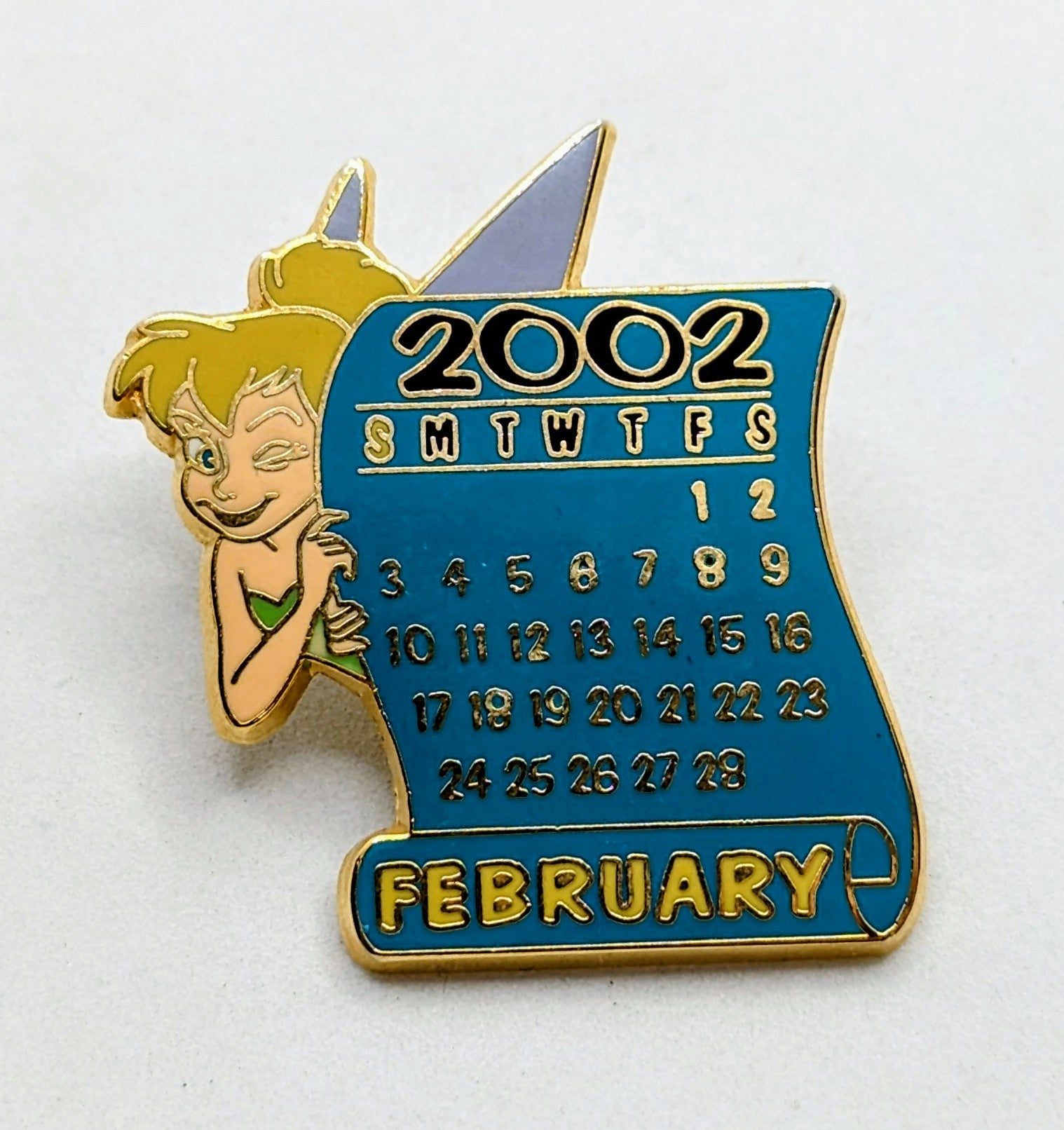 Disney Store 12 Months Of Magic Calendar Pins February 2002 Tinker Bell 9405