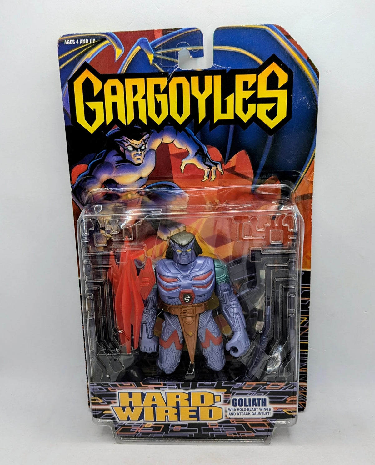1996 Kenner Gargoyles Hard-Wired Goliath Holo-Blast Wings Action Figure