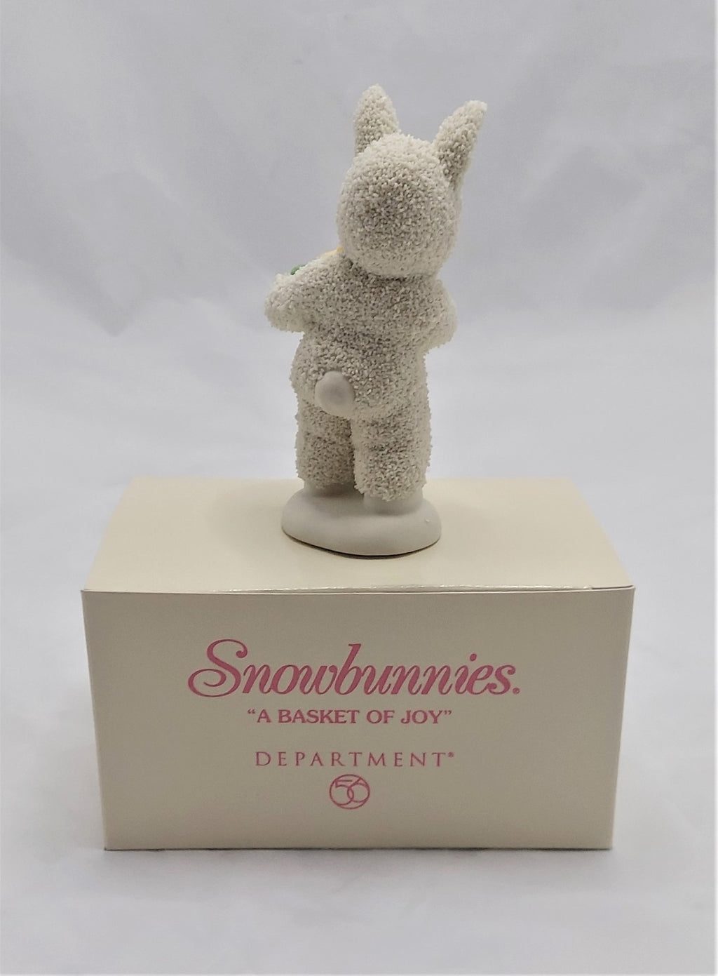 2001 Department 56 Snowbunnies A Basket Of Joy Figurine image 2