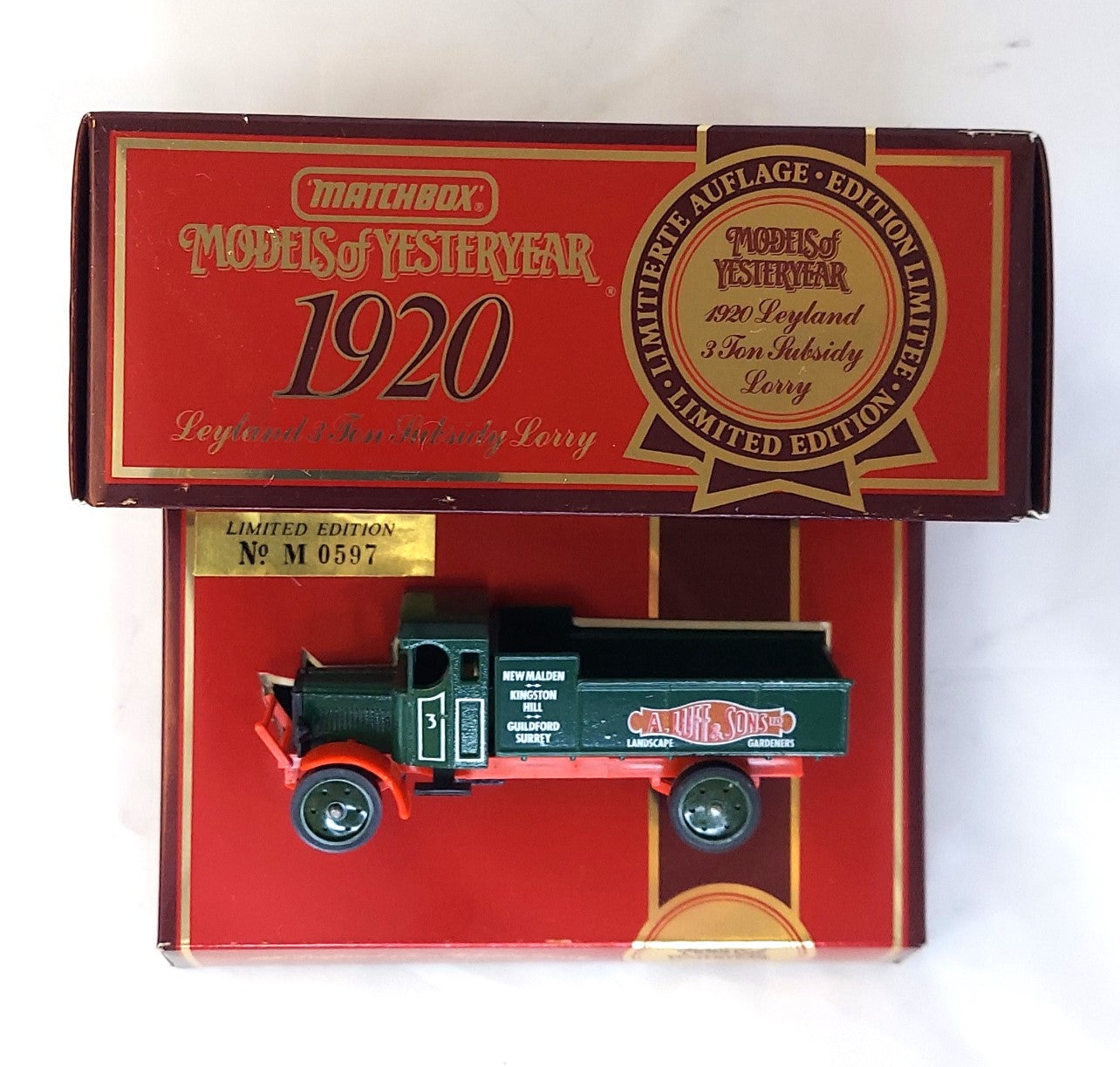 1985 Matchbox Models of Yesteryear Y-9 1920 Leyland 3 Ton Subsidy Lorry 1:43 image 2