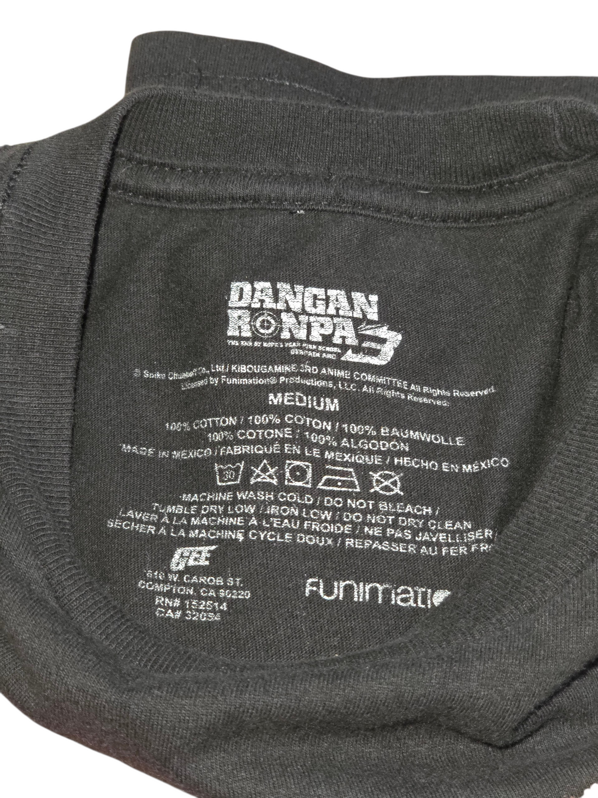 Danganronpa 3 The End of Hope's Peak High School Despair Arc Black T-Shirt M image 3