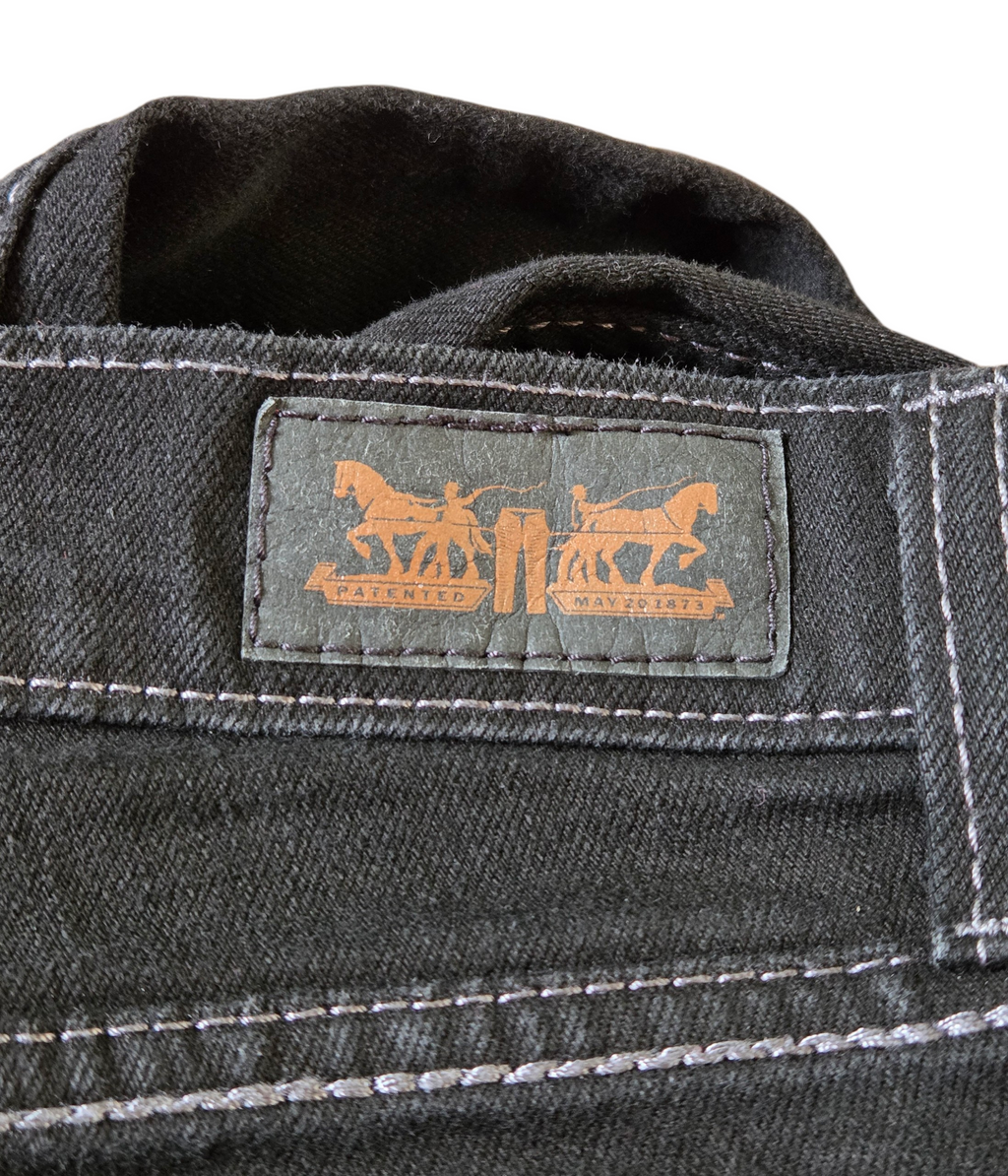 Levi Strauss & Co 524 Too Superlow Black Jeans Size 7M Womens image 5