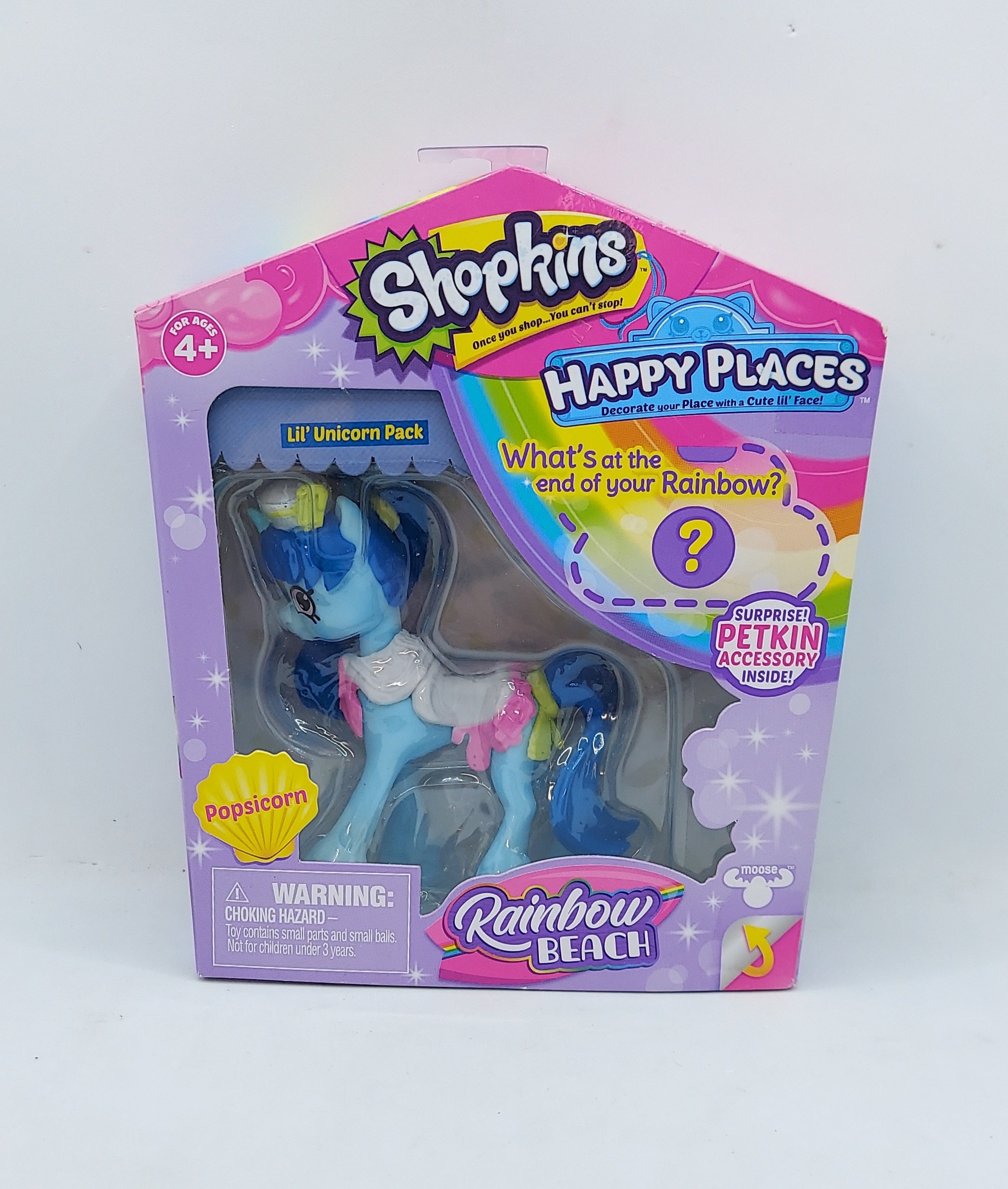 2017 Shopkins Happy Places Rainbow Beach Popsicorn Lil' Unicorn Pack