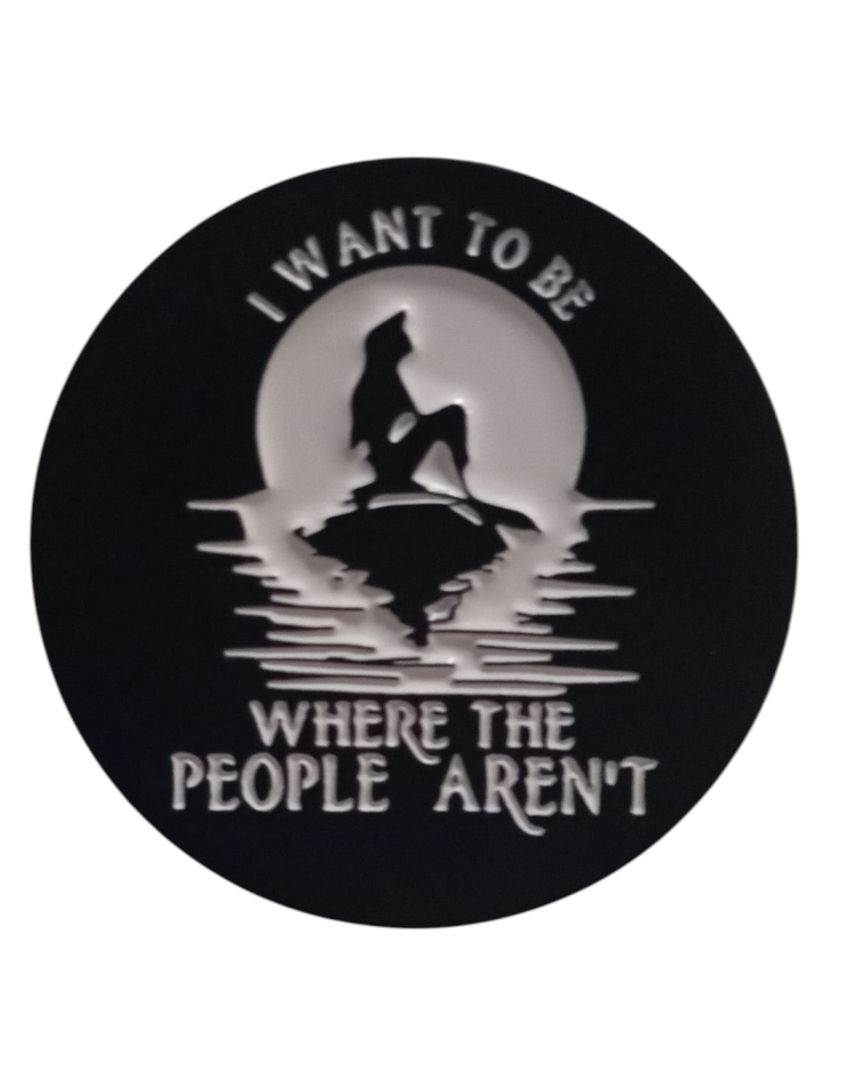 Disney The Little Mermaid Funny I Want To Be Where The People Aren't Enamel Pin