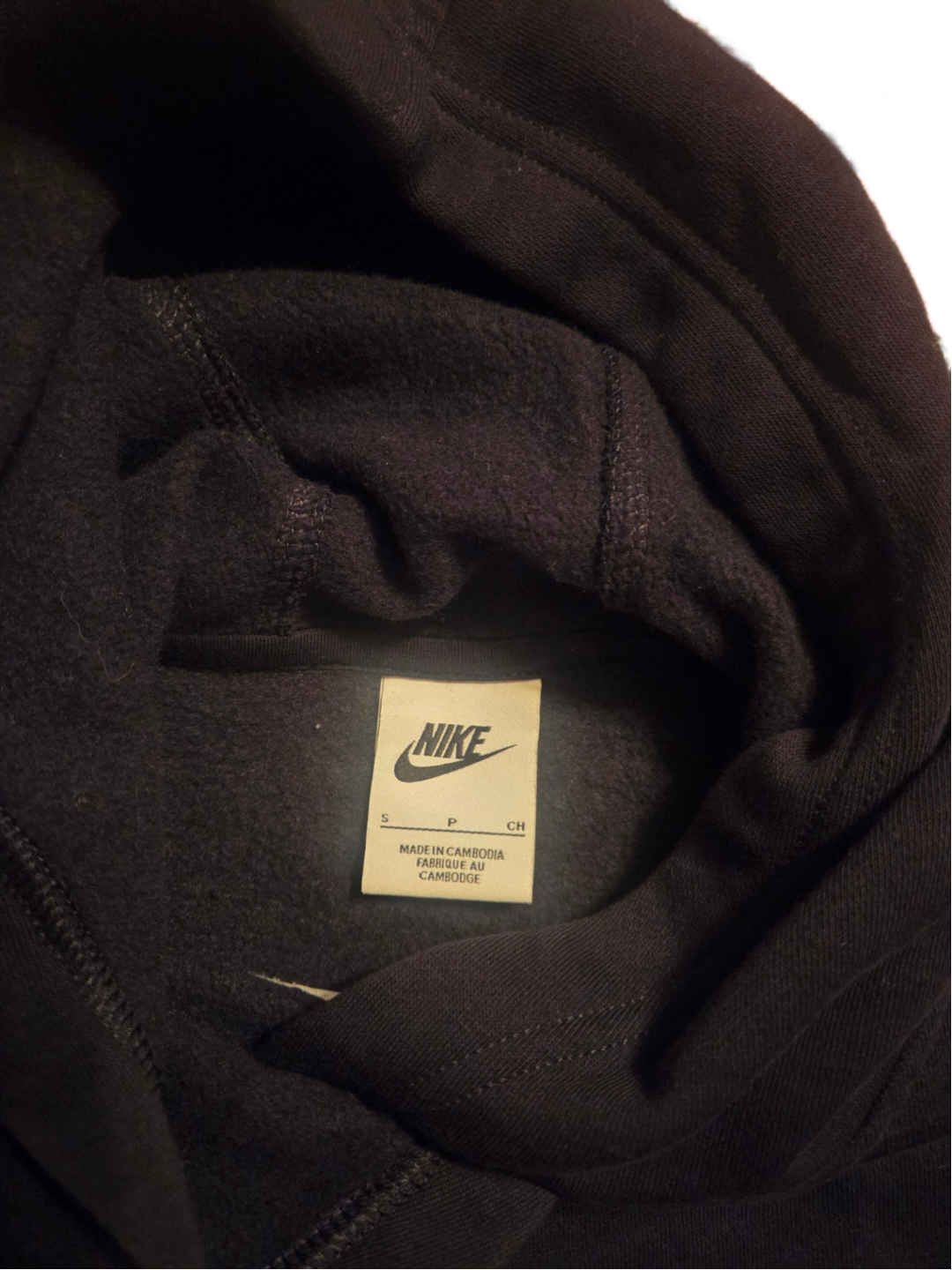 Nike Sportswear Club Dress Girls Black Long Sleeve Fleece Hoodie Size Small image 3