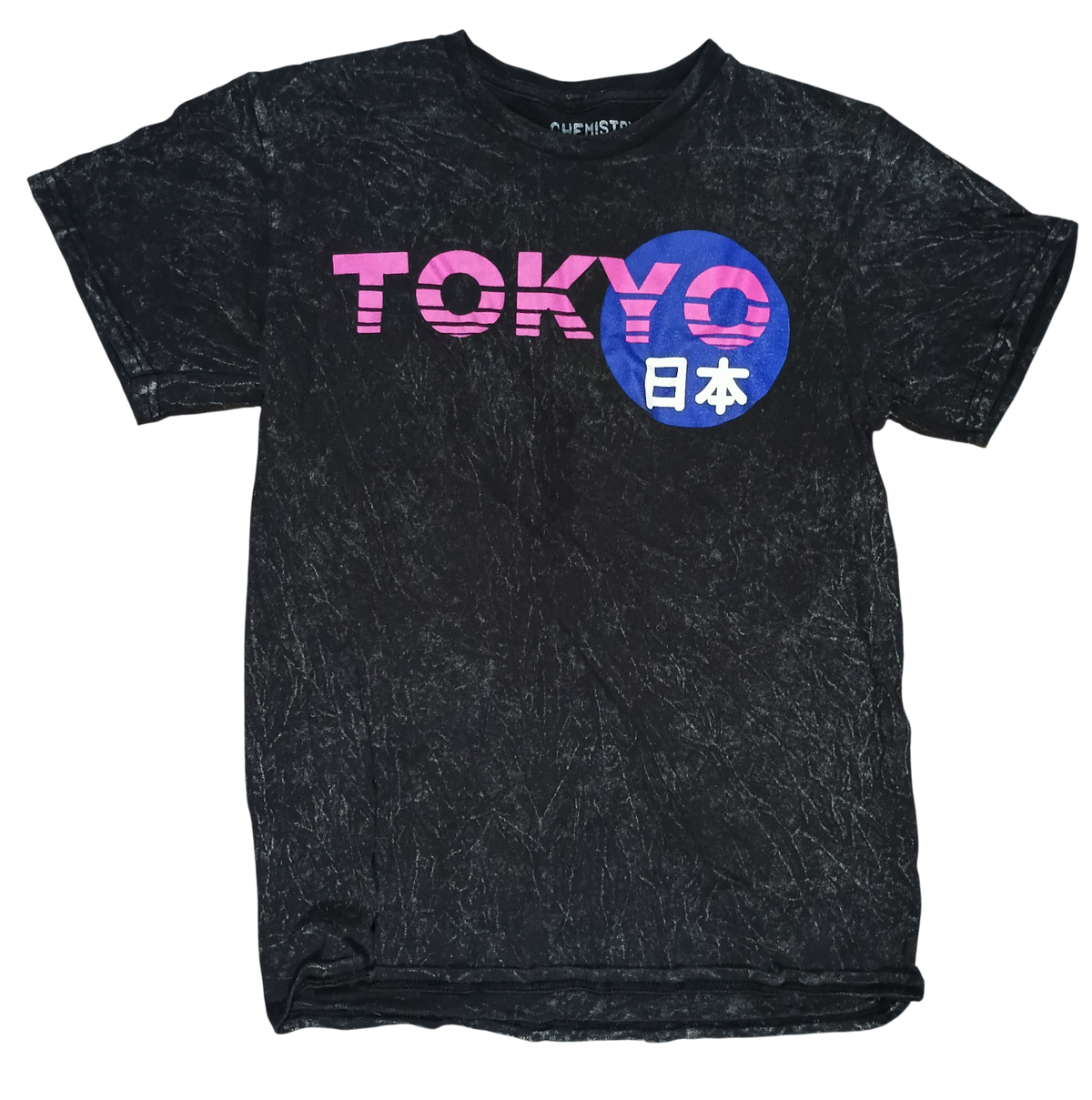Chemistry Brand Tokyo Japan Stone Wash Gray T-Shirt Mens Small
