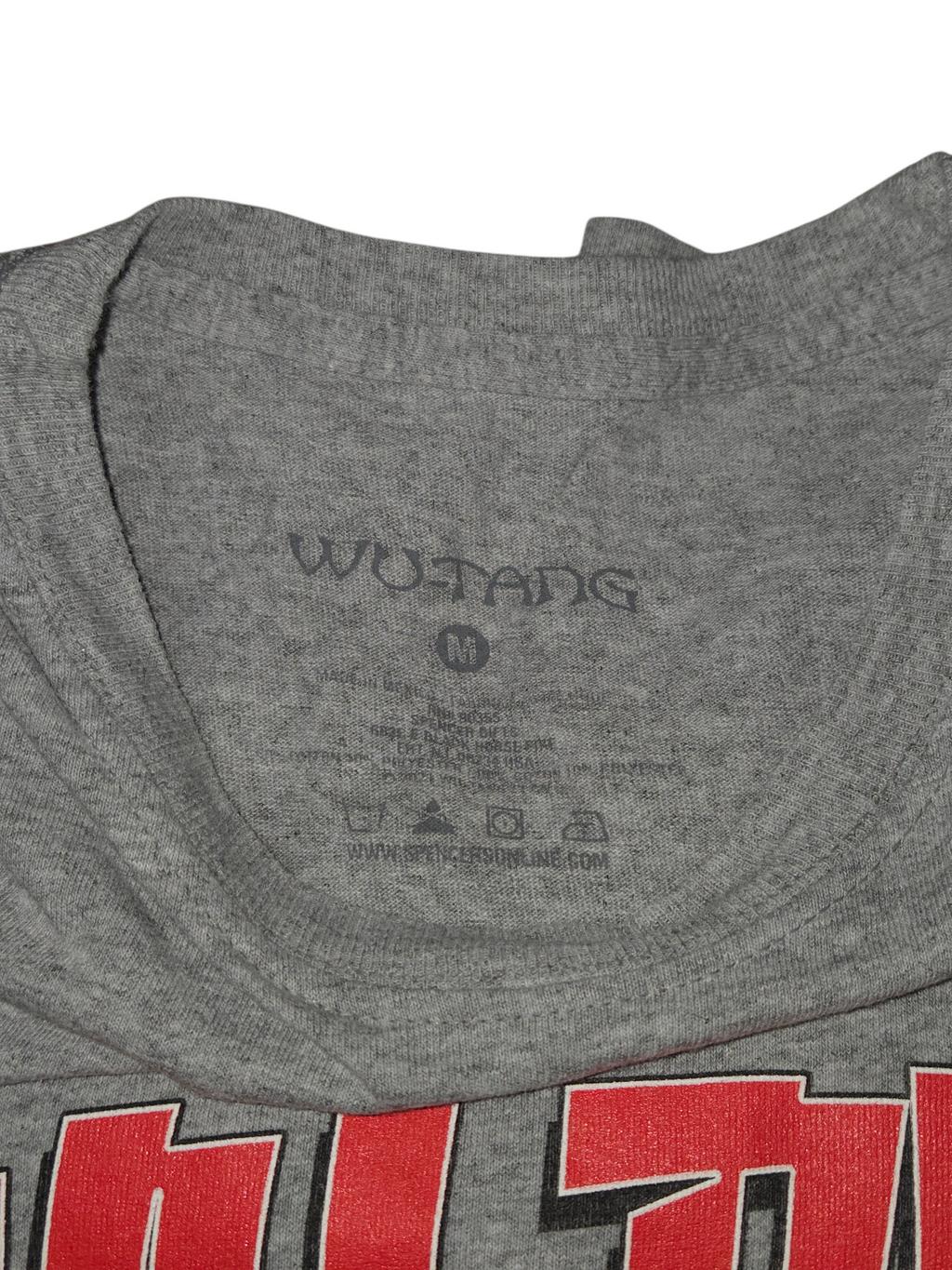 Spencers Wu-Tang NY Pizzeria Home Of Shaolin Slice Grey T-Shirt Size Medium image 3