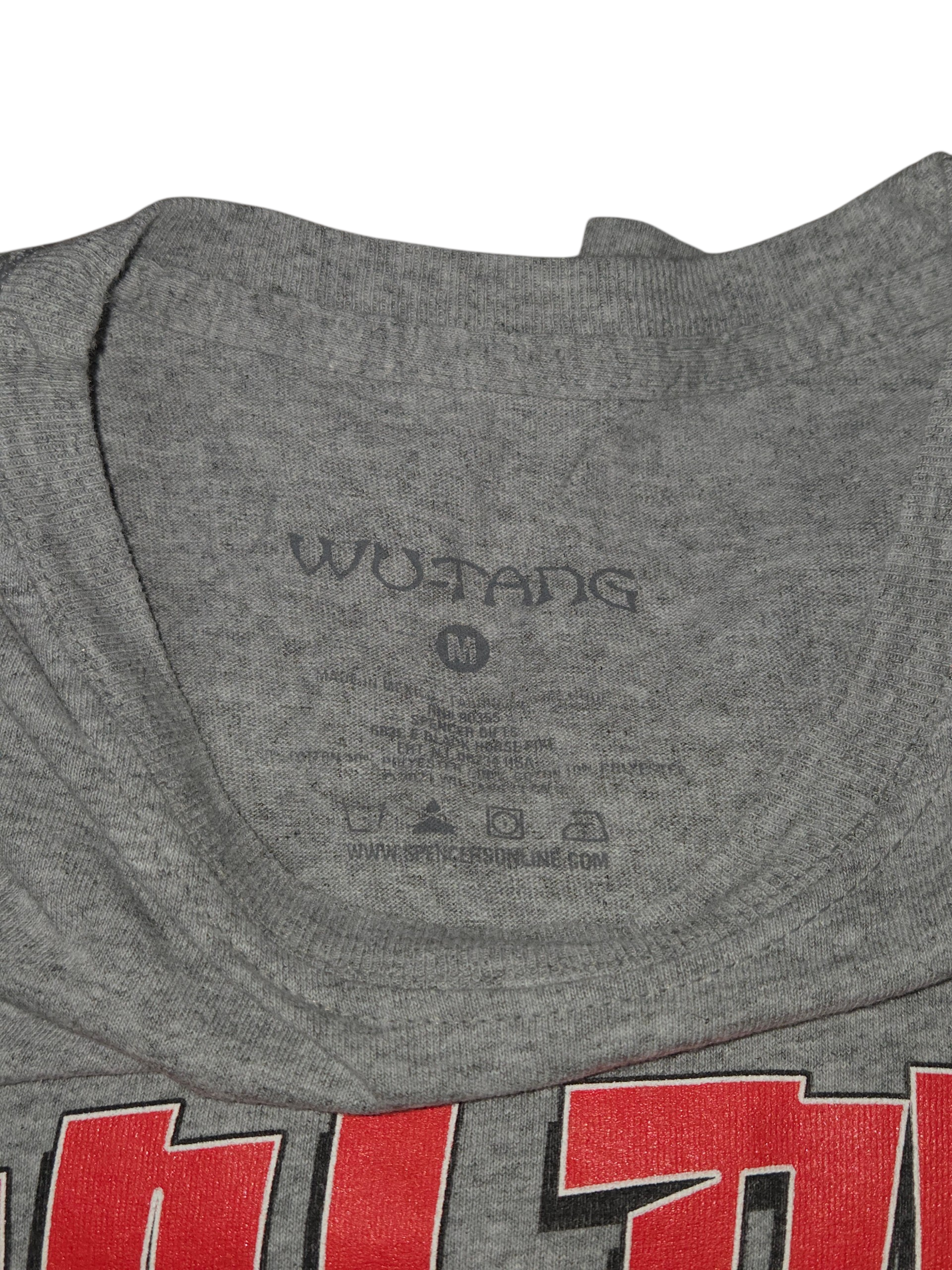 Spencers Wu-Tang NY Pizzeria Home Of Shaolin Slice Grey T-Shirt Size Medium image 3