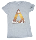 Bastille Bad Blood Album (Natural) Triangle Logo Slim Size Small T-Shirt
