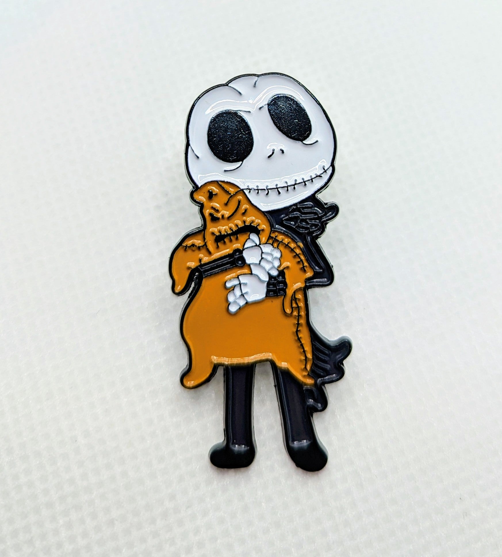 Disney Nightmare Before Christmas Jack w/ Oogie Boogie Plush Enamel Pin