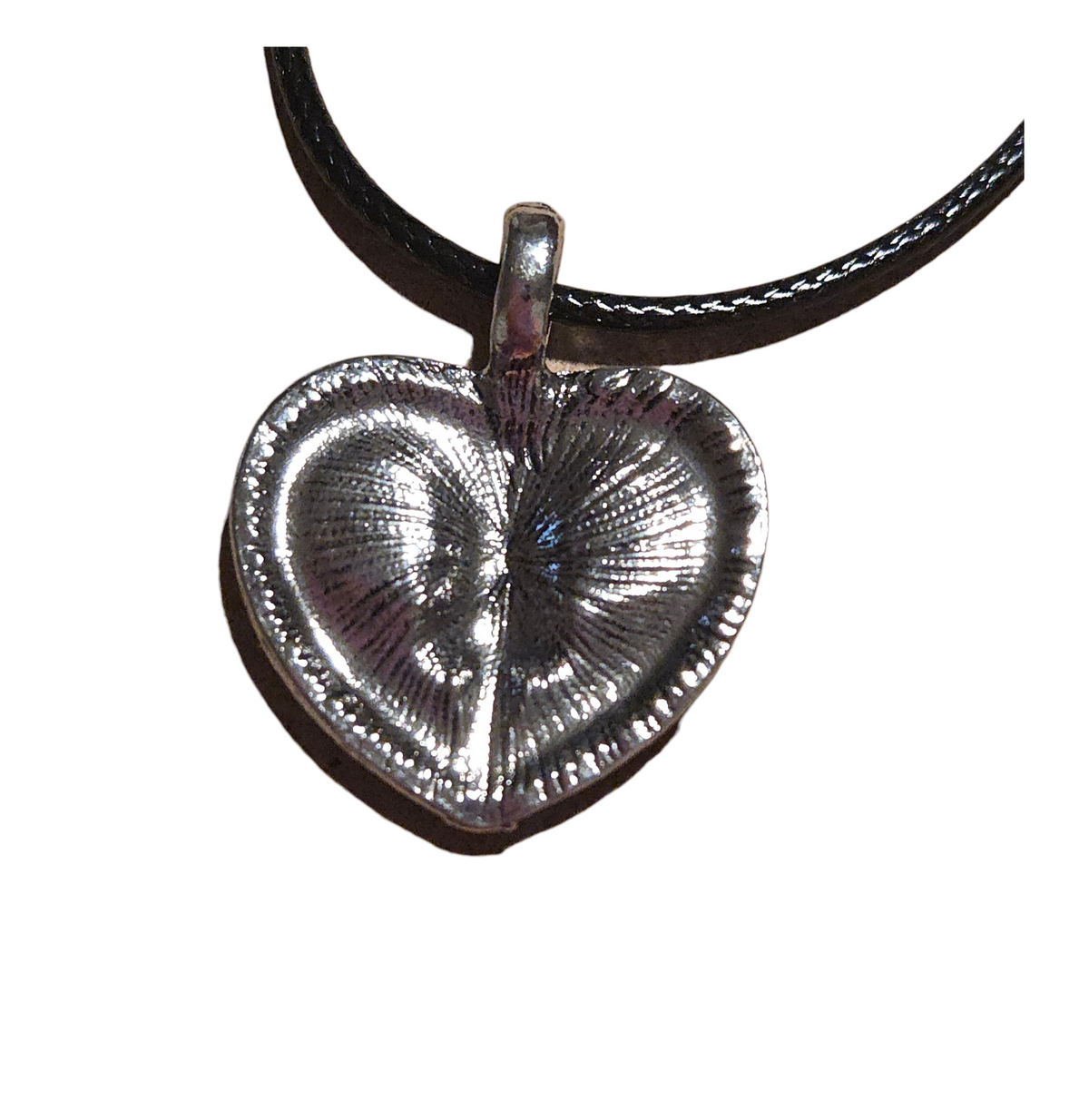 Zinc Alloy Heart Barn Owl w/ Red Eyes Pendant Cord Necklace image 4
