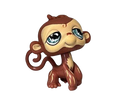 2008 Hasbro Littlest Pet Shop LPS Monkey #485 Blue Eyes