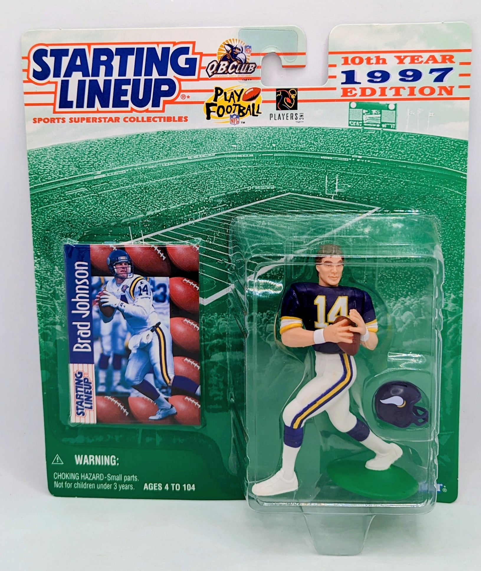 1997 Starting Lineup Brad Johnson Minnesota Vikings Football Figure