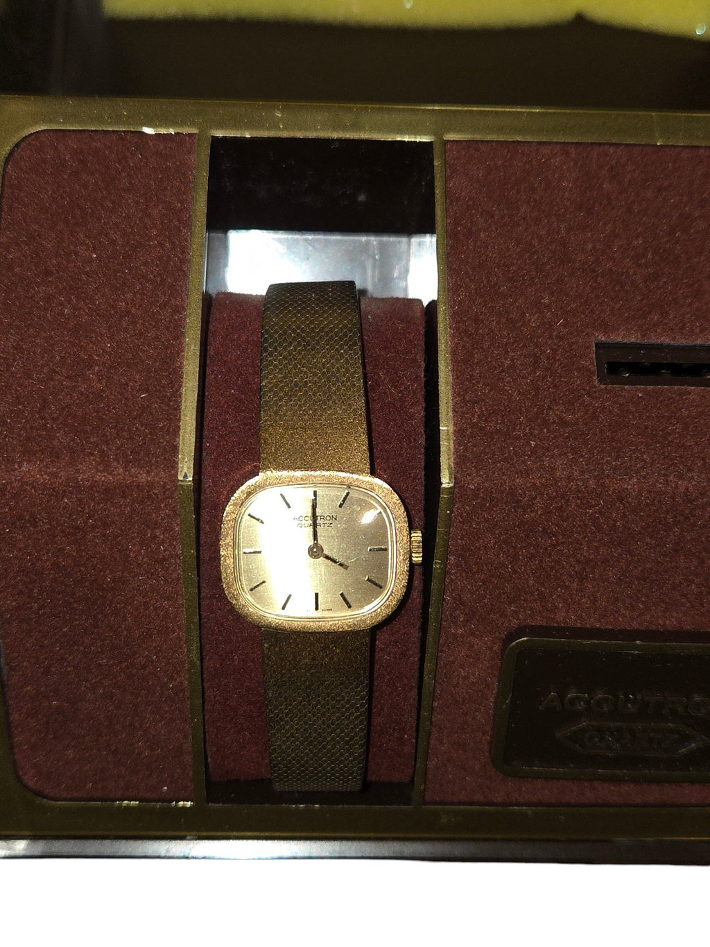 Vintage 1950s Bulova Accutron Quartz Womens Gold Watch w/ Case image 2