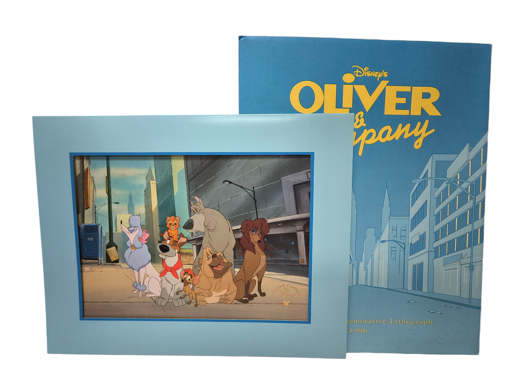 1996 Disney Store Exclusive Oliver & Company Commemorative Lithograph