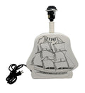 Crate & Barrel Land Of Nod White Ceramic Pirate Ship Lamp