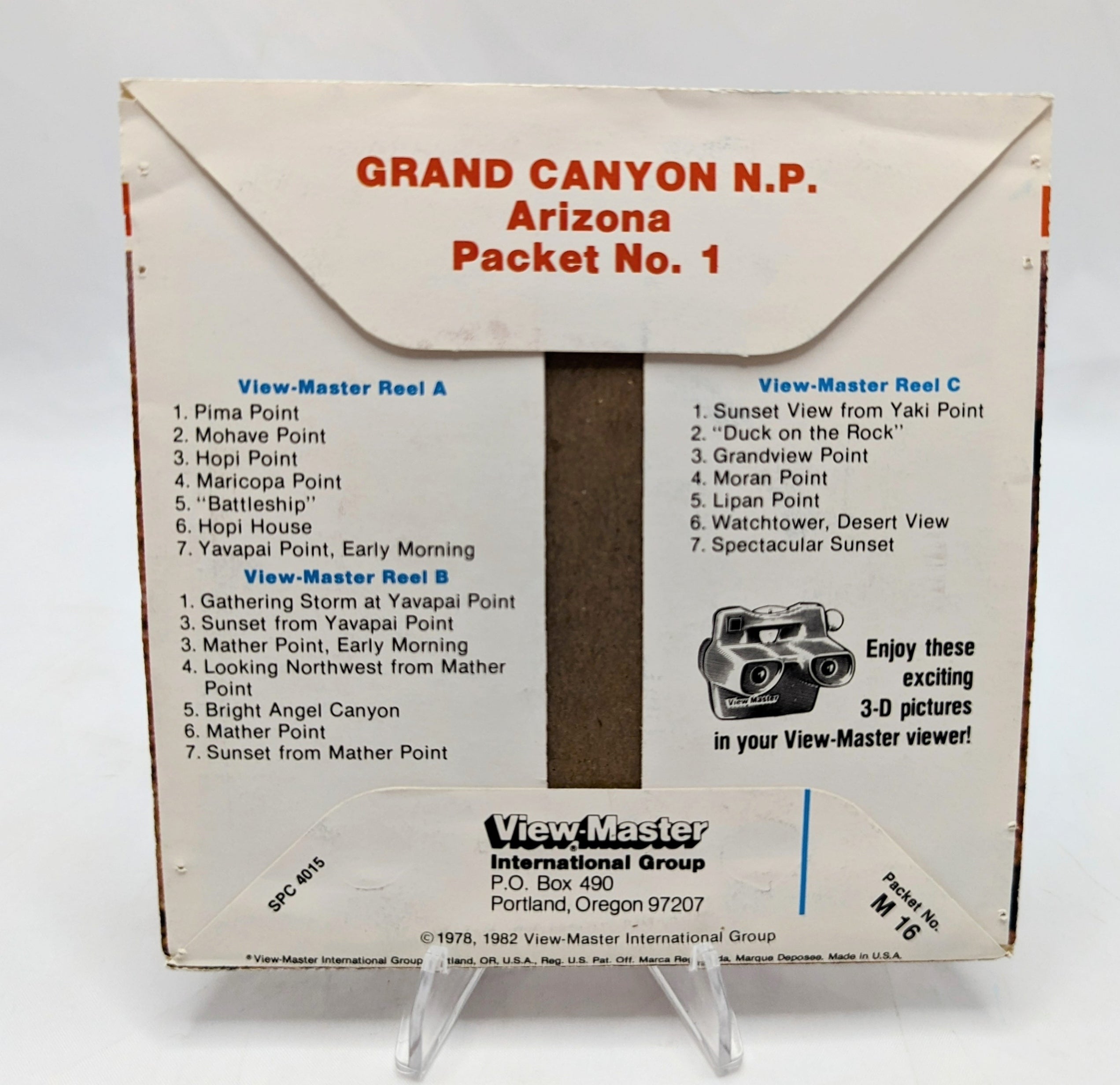 1982 View-Master Grand Canyon National Park Packet No. 1 image 2