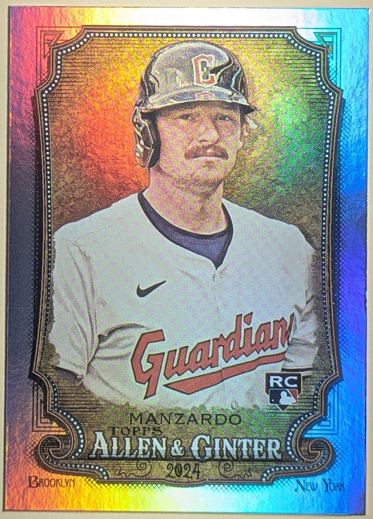 2024 Topps Allen & Ginter Hot Box Foil Kyle Manzardo #167 Guardians