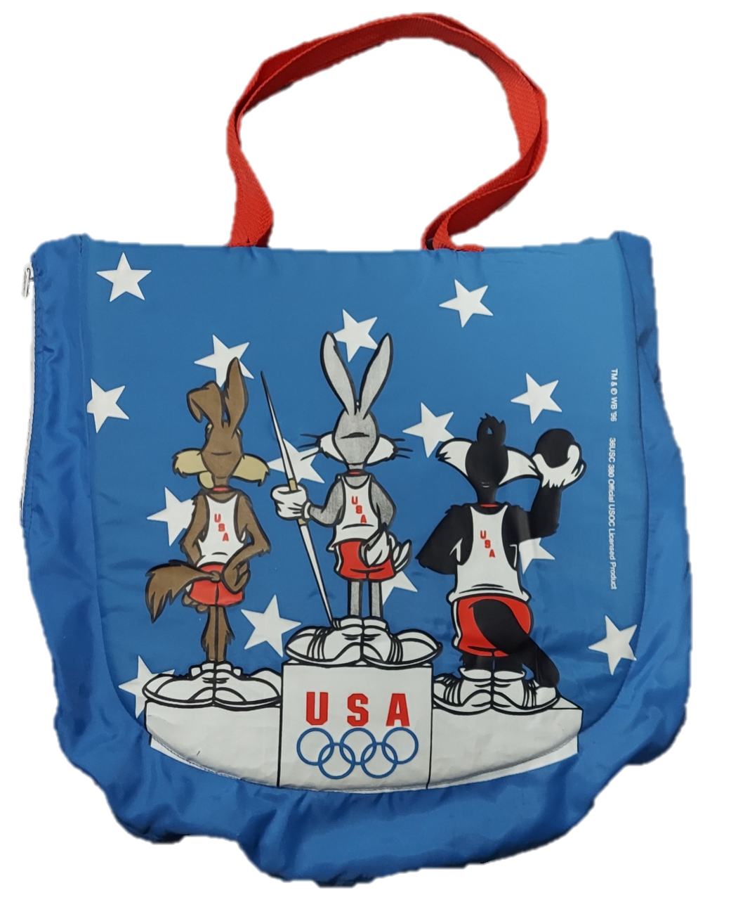 1996 Looney Tunes Olympic Puffy Bag / Stadium Seat Cover image 2