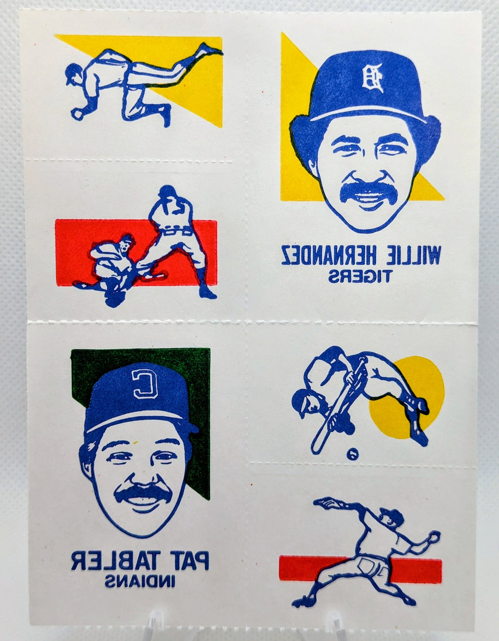 1986 Topps Tattoos Willie Hernandez Pat Tabler
