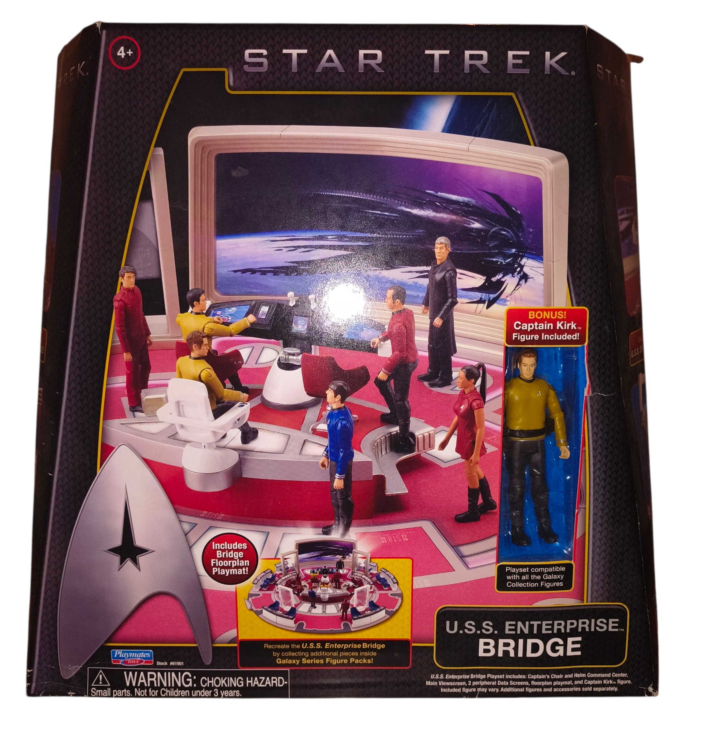 2009 Playmates Star Trek U.S.S. Enterprise Bridge With Captain Kirk Figure