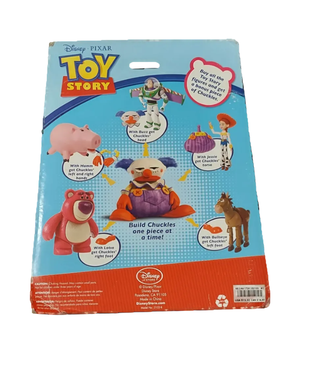 Disney Store Exclusive Toy Story Lotso Action Figure w/ Chuckles Foot BAF Piece image 3