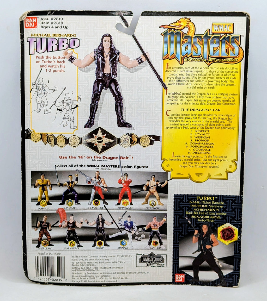1996 Bandai WMAC Masters Michael Bernardo Turbo 1-2 Punch Action Figure image 2