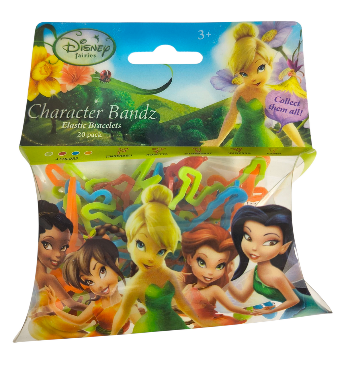 Disney Fairies Tinker Bell Character Bandz Zany Bands Silly Bandz 20 Pack