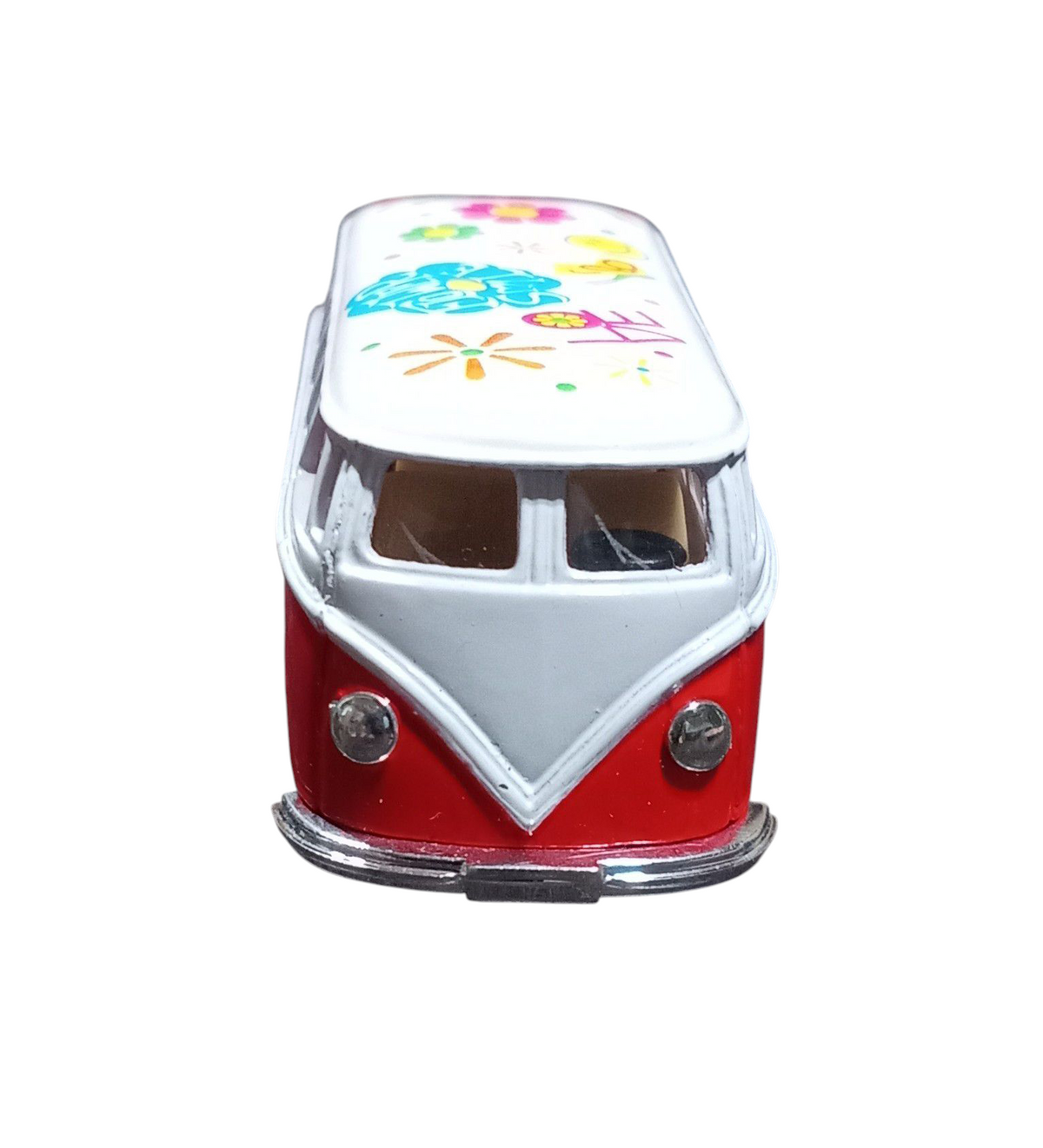 Kinsmart 1962 Volkswagen Classic Red Pull Back Bus 1/64 Scale Keychain image 3