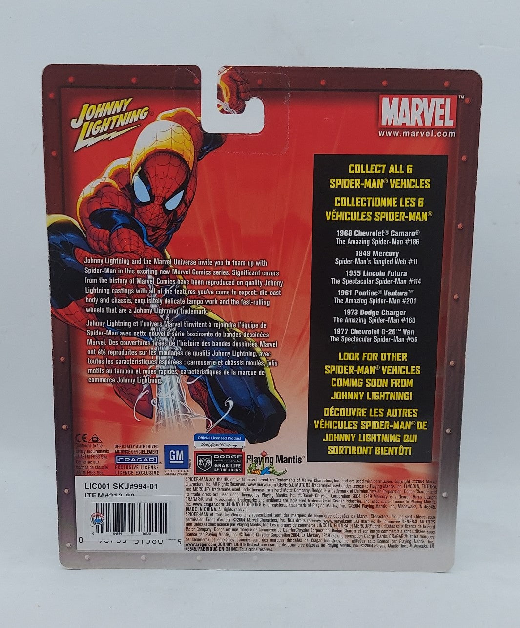 2004 Johnny Lightning Marvel Spider-Man 1949 Mercury image 2