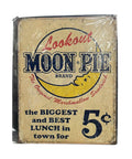 Lookout Moon Pie Marshmallow Sandwich Metal Sign Tin Garage Rustic 8" x 12" - DT